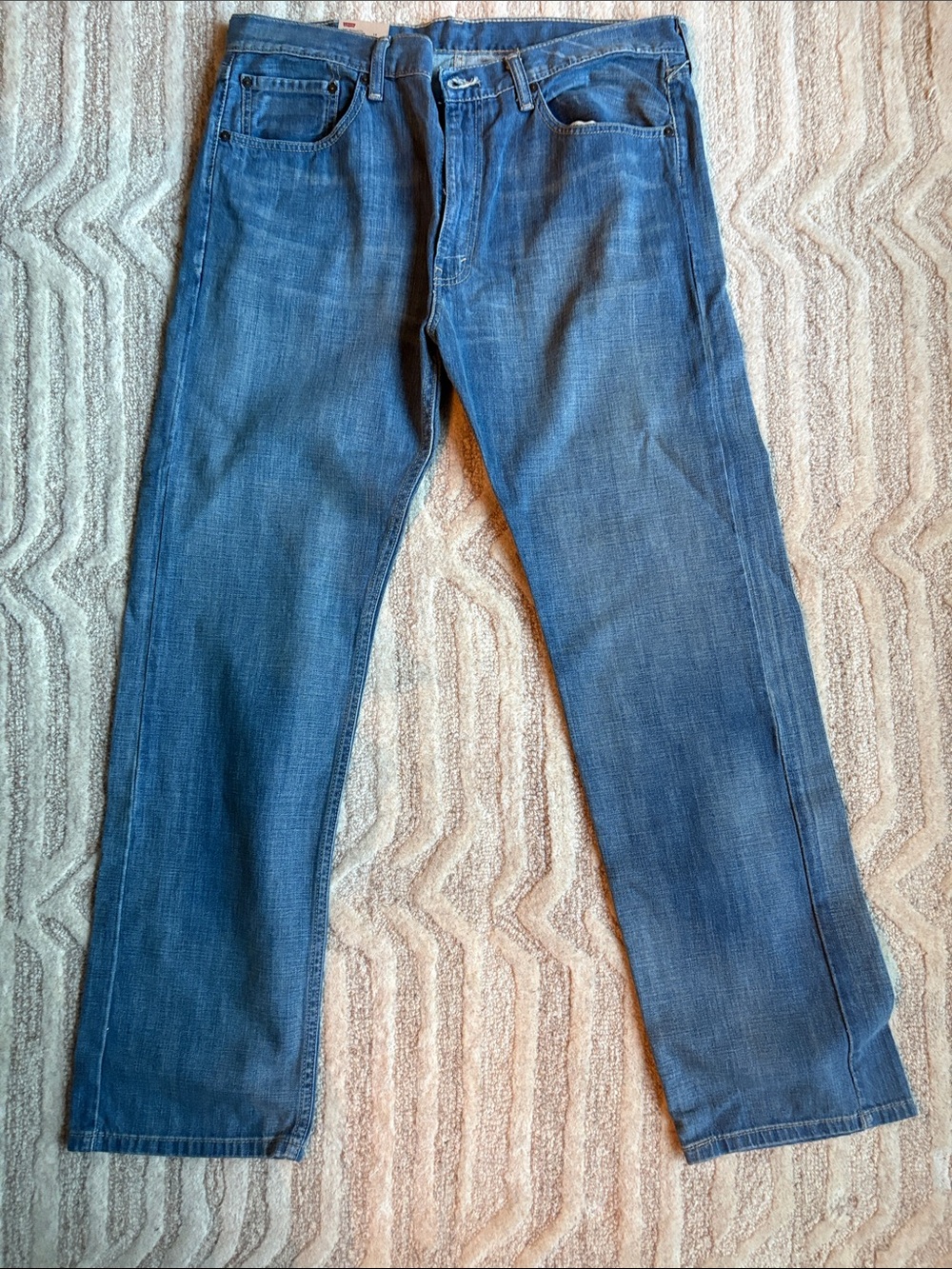 Levi's Men's Washed Blue Straight Jeans